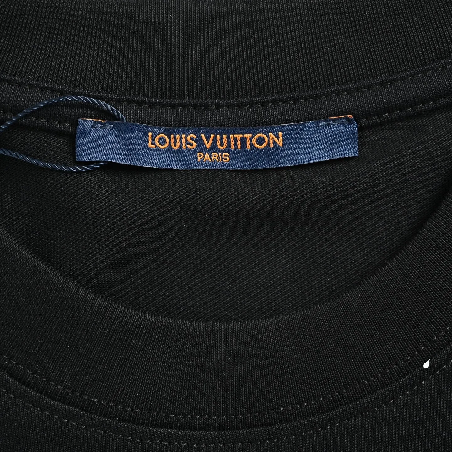 Louis Vuitton/Louis Vuitton leather logo embroidered short sleeves